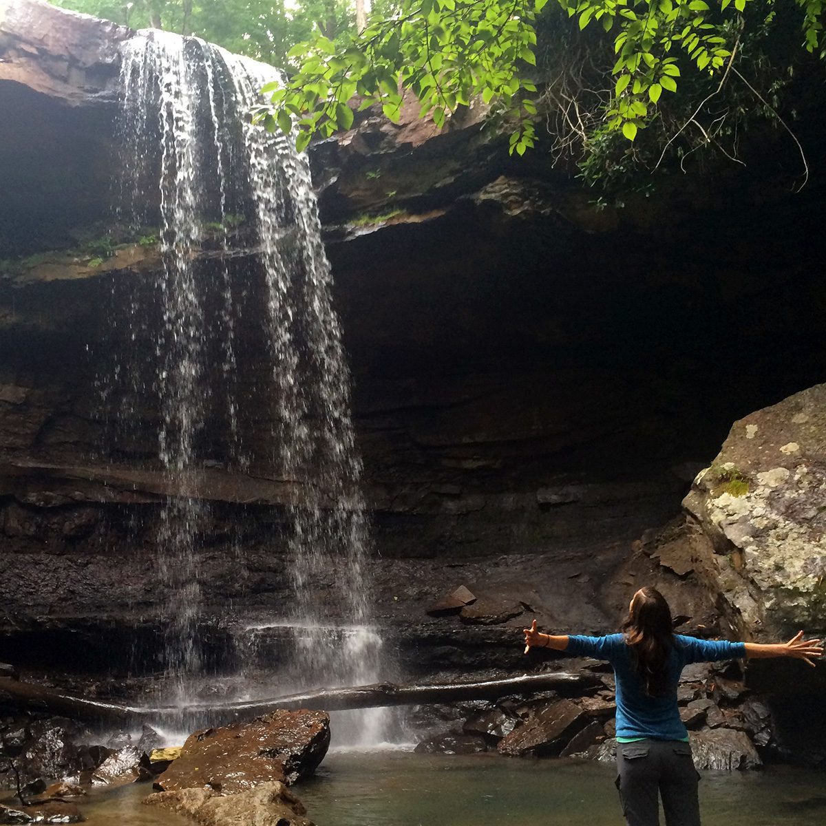 Teen Naturalists trip to Cucumber Falls by Carrie Scheick
