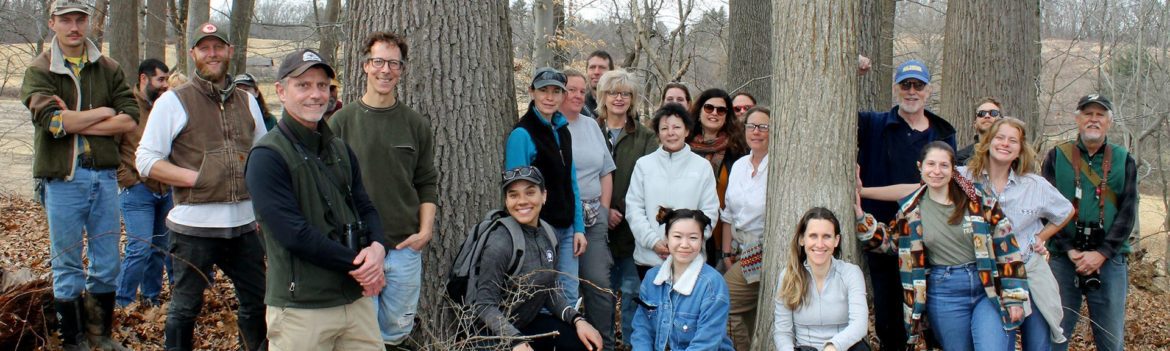 Staff enjoying the American Chestnut at Coverdale