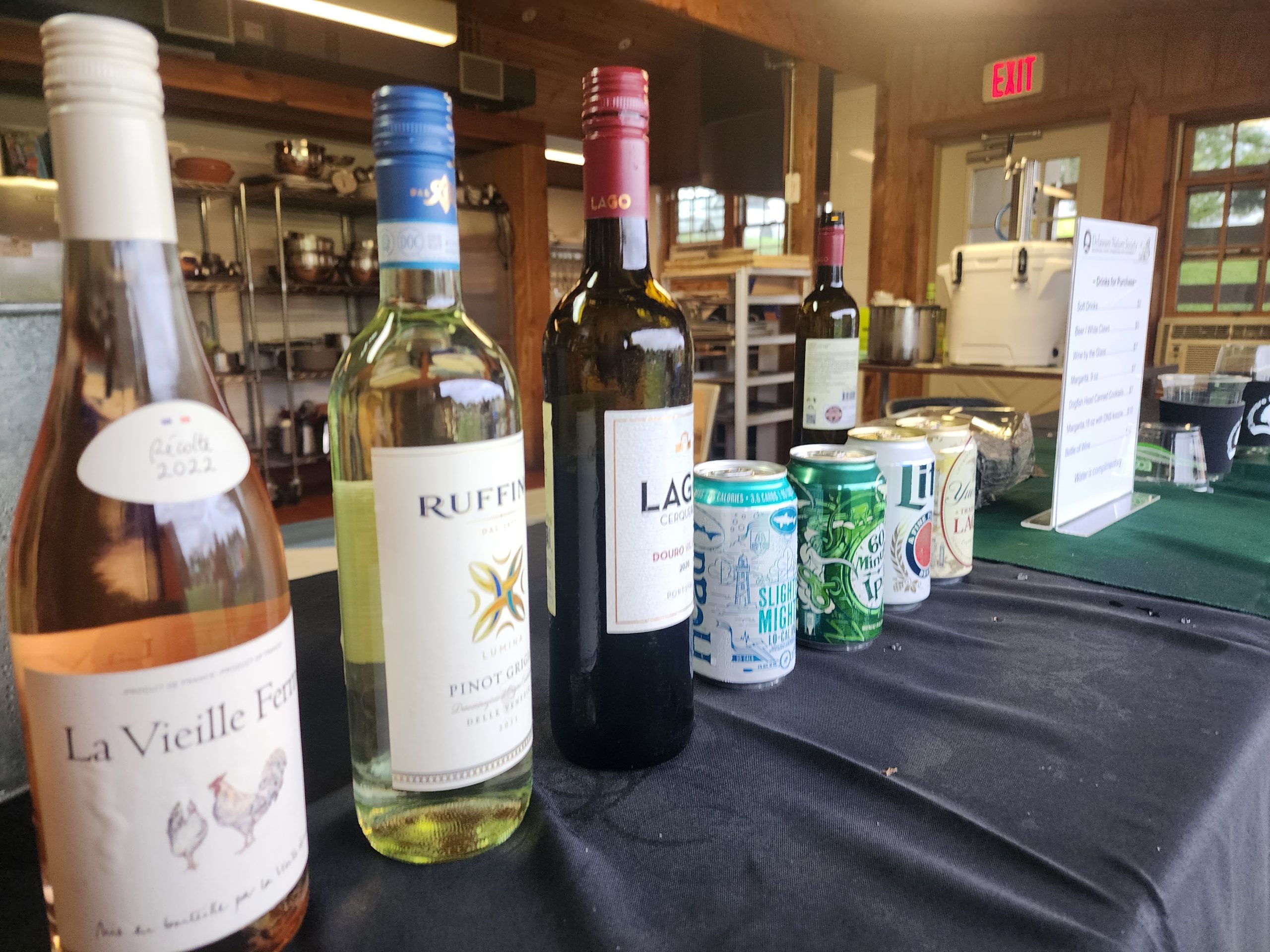 Wine and beer on sale