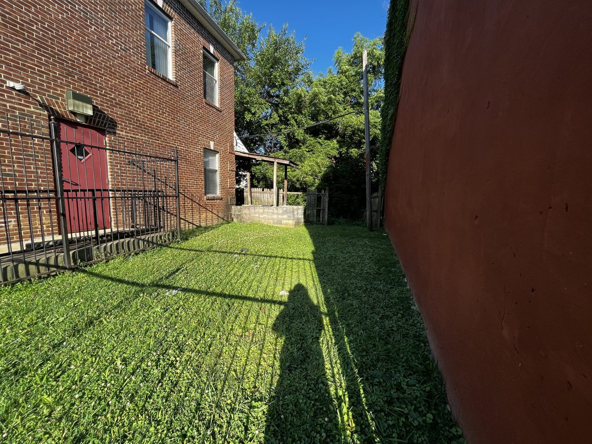 Dickerson Education Center in Wilmington, DE - view of garden before Pollinator Garden Installation. This project builds gardens to help flooding, heat, food insecurity