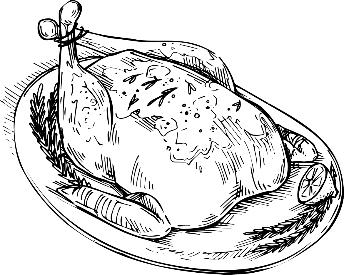 Thanksgiving Turkeys Dinner illustration